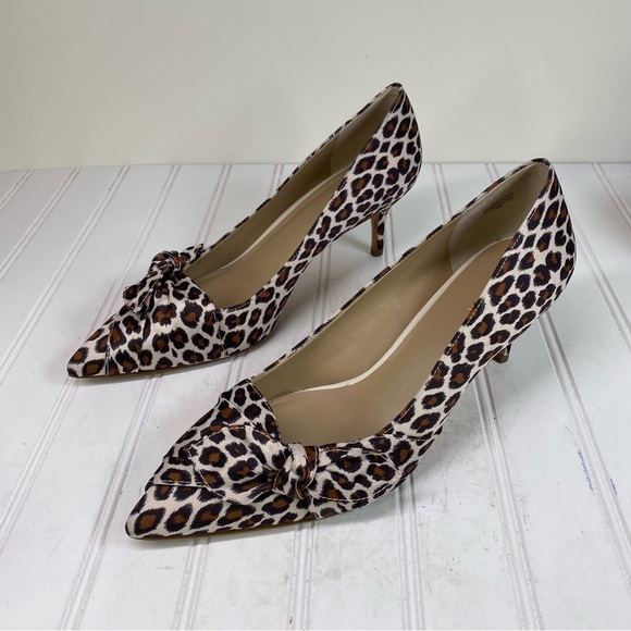 Ann Taylor Leopard fabric heels - Picture 7 of 9